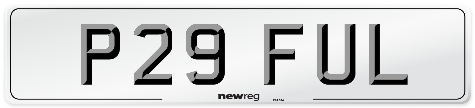 P29 FUL Number Plate from New Reg